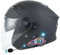VVPEC Bluetooth Jethelm mit Visier Retro Pilotenhelm Qualität nach ECE-Norm Roller-Helm für Frauen und Herren im Vintage-Look, Motorrad-Helm(2,2XL=63~64cm)