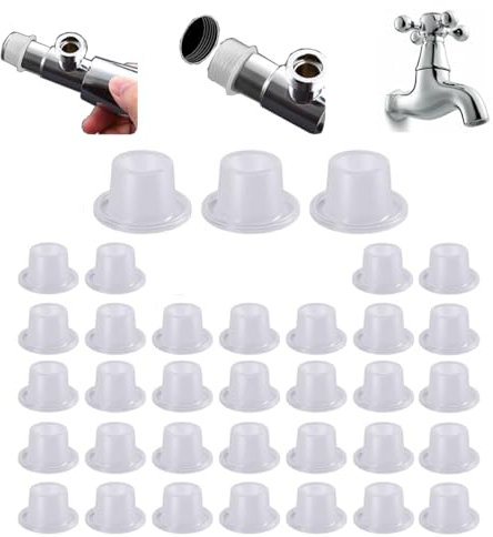 Chausa 35 Pièces Joint D'étanchéité Anti fuite de Robinet Joint Robinet 1/2 Torique Caoutchouc Silicone Plomberie Rondelles pour Tuyau de Jardin et Salle de Bain (Transparent)
