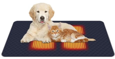 Heizmatte für Katzen - Beheiztes Katzenbett, Heizmatte für Haustiere | USB beheiztes Bett mit Schnellheizung Verstellbar, Heizmatte