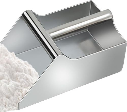 Chaies Pala de acero inoxidable de alimenticio, pala de acero inoxidable para alimentos, pala de hielo multiusos para heladera, dulces, comida para mascotas, pala para bar,