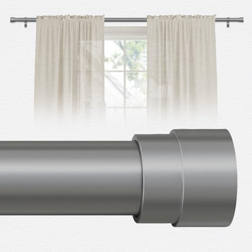 BellaHills 2 Pezzi Regolabili Bastone Tende 76-269cm, Bastoni per Tende con Staffe Regolabili in Diametro 25mm, Aste per Tende Set per Camera da Letto, Soggiorno, Nichel