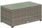 Outsunny Outdoor Coffee Table, PE Rattan Side Table with Tempered Glass Top, Wicker Rectangular Garden Coffee Table End Table with Steel Frame for Patio, Balcony, 90 x 50 x 38cm, Dark Grey