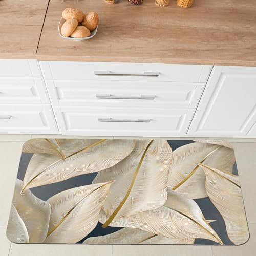 Comart - Tappeto Cucina Austin - Impermeabile - Antiscivolo - Antimacchia - Lavabile in Lavatrice - Passatoia in Poliestere - per Corridoio e Cucina - Made in Italy - Elegant Natura - 50x75 cm