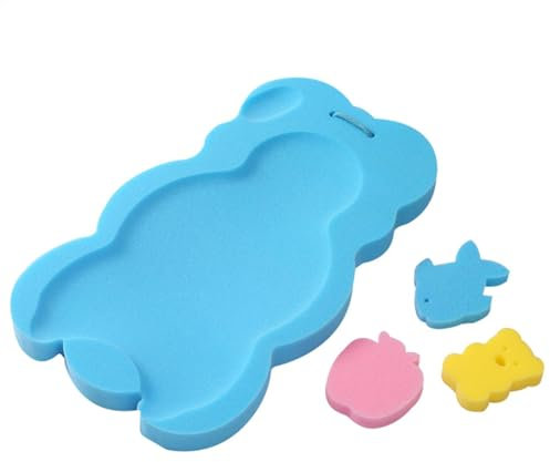 Coussin de bain pour bébé, éponge de bain, tapis de bain, amovible, pour nouveau-né, tapis de bain antidérapant pour baignoire