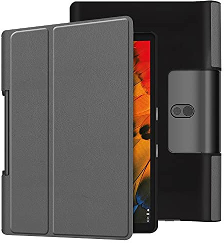 Fundas para tabletas 无休 Compatible with Lenovo Yoga Smart TAB 10.1 (YT-X705F) Stand trifold de la caja de la tableta ligera ORDENADOR PERSONAL Cubierta de espalda dura con tríptico y despertar automát