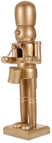 Gatuida 25cm Large Nutcracker Soldier Christmas Decor Wood Xmas Ornament Giant Bauble Decorations