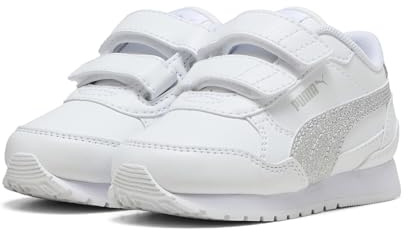 Puma Kinder Schuhe Low ST Runner v4 SL Glitter V Inf 401592 Puma White-Puma Silver-Cool Light Gray-27