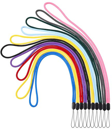 YUXIANLB Lot de 10 cordons tour de cou en nylon pour clés, téléphone, appareil photo, portefeuille, badges d'identité, événements colorés, accessoires de voyage, conventions de travail, sécurité au