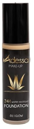 Adessa 24H Wasserfeste Foundation, Glow, Hochdeckend mit Vitamin E, 30 ml