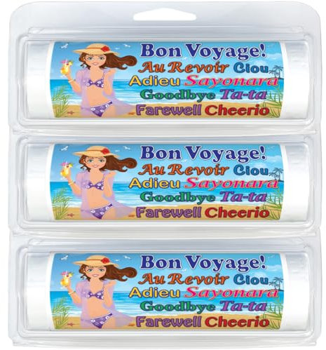 Premium Quality Travel-Size Mini Toilet Paper Rolls | Convenient Plastic Dispenser | Lightweight & Compact | Bon Voyage Tourists (3-Pack) (100 Bon Voyage Beach Girl)