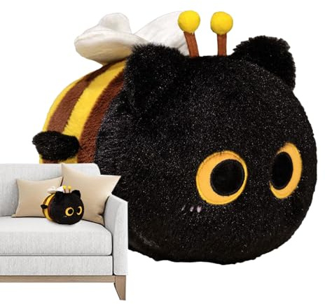Generico Plüschtiere – Kollektion Plüschtier Katze Biene Modell Spielzeug Weiches Kissen 26 cm Kinder Mädchen Dekoration Zimmer Sofa Auto Geschenk Geburtstag Valentinstag