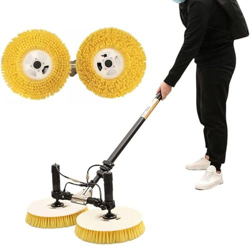 Spazzola elettrica per la pulizia dei pannelli solari, asta regolabile alimentata ad acqua, robot pulitore solare, pulitore per pannelli solari, kit per asta elettrica alimentata ad acqua,7.5m
