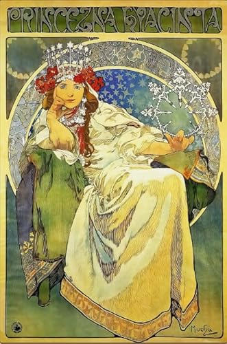 WDZFF Puzzle 1000 Stück - Kunstbild - Alphonse.Mucha Classic Illustrations - Adult's Personalised Toys - Puzzle Spielzeug Zum Stressabbau Für Erwachsene Und Familien - Jx250Zp
