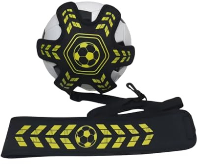 TWSOUL Fussballtrainer mit Schnur, Fußball Kick Throw Trainer Das Perfekte Trainingsgerät für Fußballer Fußballtrainingsgürtel Geschenkidee Einstellbare Länge (gelb)