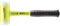 Supercraft Schonhammer, mit bruchsicherem Stahlrohrstiel, gelb-fluoreszierend beschichtet und ergonomisch geformtem, rutschsicherem Griff | D=50 mm | 3377.150