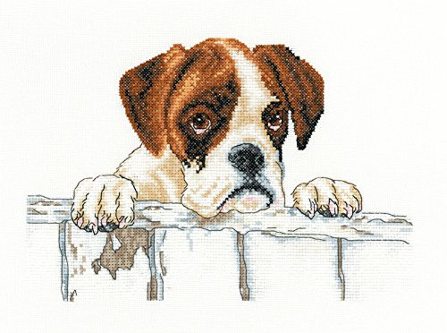 Heritage Crafts Villager Jim Cross Stitch Kit - Bailey (Evenweave)