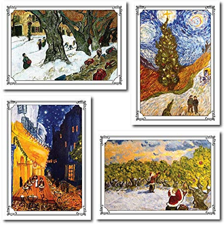 Van Gogh Wendebettwäsche Bouquet d'Anniversaire Mako-Satin bunt-Gold Größe 155x220 cm (80x80 cm)