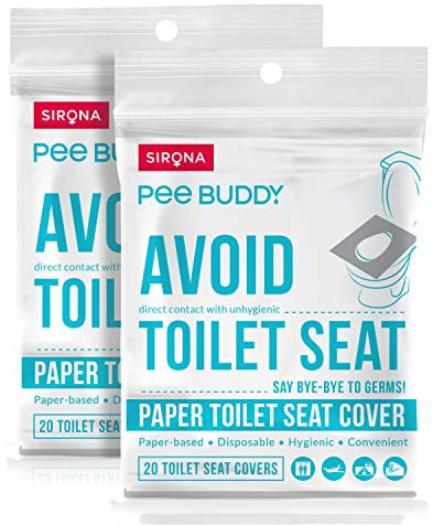 Peebuddy Disposable Paper Toilet Seat Covers (Pack of 40) | No Direct Contact with Unhygieneic Seats| Easy to Dispose| Nature Friendly| Must Have for Women