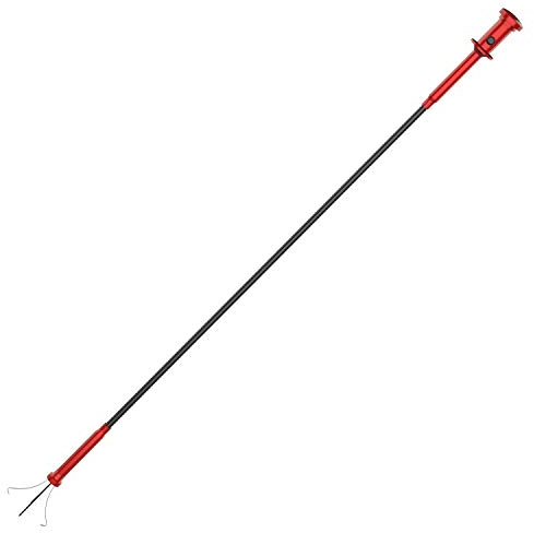 Housolution Pinza Telescopica, Prendi Oggetti Regolabile in Acciaio con Luce Led, Testa Magnetica, Apertura fino 2 cm, Pinza Telescopica Presa Sicura, Raccogli tutto per Giardino - Rosso