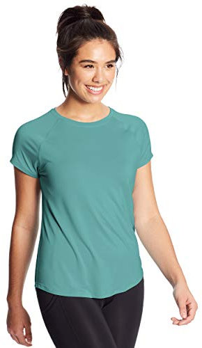 C9 Champion Damen Soft Tech T-Shirt, Aqua Tonic, Groß