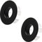 MroMax 2Pcs Sink Basin Trim Overflow Cover Copper Kitchen Sink Cap Round Hollow Shape Insert in Hole Cover Remplacement for Bathroom Vessel Kitchen Basin Vanity Sink Black