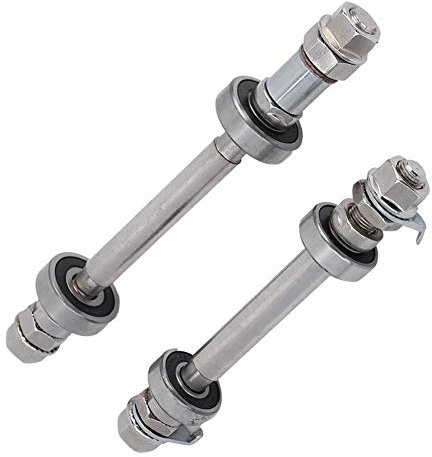 VGEBY Bicycle Wheel Hub Axle, Axle Hub Adapter to 9mm Quick Release Skewers Adapter Conversion for 100mm Mountain Bike Front Rear Wheel((Front) axle +6000 bearing)