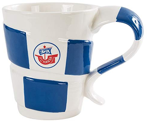 F.C. Hansa Rostock Tasse - Schal - Kaffetasse, Becher, Kaffeepott, Mug - Plus Lesezeichen Wir lieben Fußball