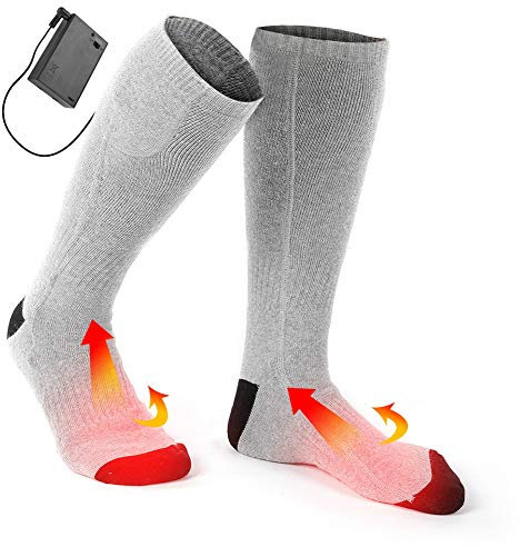 Calcetines Calefactables Unisex Calcetines calefaccionados Calcetines Calefactados de Pie Recargable Calcetines Térmicos Eléctricos Baterías en Esquí de Invierno para Esquí Senderismo Pesca Cámping