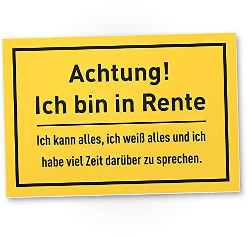 DankeDir! Rente - Schild lustiger Spruch - Geschenk Kollege Renteneintritt Männer Ruhestand Rentner - Abschied Pensionierung Deko Karte Party Verabschiedung Geschenkidee