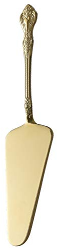 Amosfun Pelle à gâteau à pizza vintage en acier inoxydable avec pelle triangulaire pour transfert de gâteau pour mariage, fête d'anniversaire et utilisation quotidienne Doré