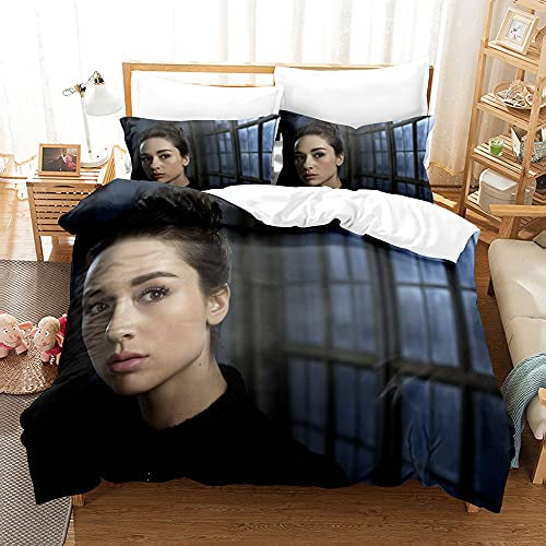 NICHIYOBI Teen Wolf Bettbezug Bettwäsche Set - Bettbezug und Kissenbezug,Mikrofaser,3D Digital Print dreiteiliger Bettwäsche (1,Single 135x200cm)