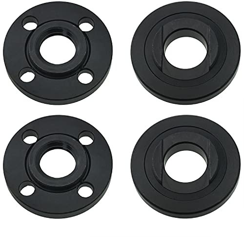 Mutai 2Set Angle Grinder Blade Flange Lock Nuts with 5/8 inch - 11 Threaded for De-walt Ryobi Milwaukee Black & Decker Metal Inner Outer Flange Nut 224399-1 193465-4 224568-4 Parts