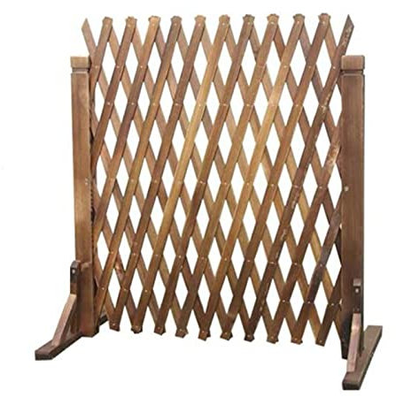 ZXFF Thicken Wooden Fence Telescopic Garden Fence Pet Safety Fence, Outdoor Climbing Plant Support Screen/Garden Fence Frame Lattice Panel (Size : H115xl160cm)
