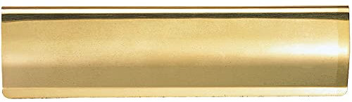 Interior Letterbox Plate Tidy Cover Flap - 300 x 95mm - Polished Brass | Front Door Letterbox Plate Cover - Interior/Exterior Mailbox Tidy - Door Post Flap