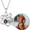 Glooraca Personalisierte Foto Projektion Halskette Benutzerdefinierte Projektion Halskette with Haustier Foto Hund Pfote Halskette für Geschenk