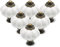 Cjueiom 25 Pack Ceramic Drawer Knobs and Handles, White Pumpkin Ceramic Vintage Cupboard Knobs with Mounting Screws, Antique Wardrobe Pull Handles for Kitchen Cabinet and Dresser