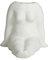 Nordal Vase AVAJI sitzender weiblicher Torso in Weiß aus Keramik, Maße: H 16cm x B 14cm x T 25cm