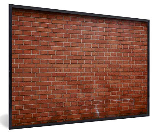 MuchoWow Poster Bilder Wanddeko Deko Wohnzimmer 90x60 cm Ziegel - Mauer - Textur