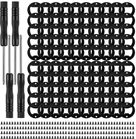 Ohiyoo 100 Set DIY Flaschenöffner Kit - Edelstahl Metall Öffner Einsätze für Holz (Schwarz)