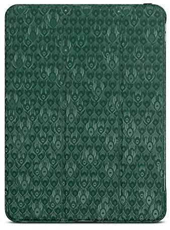 Haobobro Lenticular Prints Case - Funda para iPad 2022 (10.ª generación) de 10,9 pulgadas, hecha a mano, extrafina, resistente a los golpes, función atril - iPad 10 Smart Folio Cover - Verde pavo real
