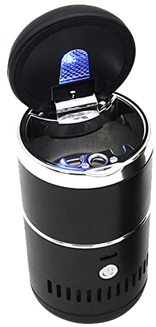 Uposao Cendrier De Voiture avec Aspirateur, Cendrier De Voiture Portable Cendrier Voiture sans Fumée avec LED Conteneur De Cendres De Fumée Amovible pour Véhicule, Maison, Bureau Et Voyage