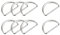sourcing map 20 Stück Metall D Ringe Schnalle 40mm(1.57) 2.6mm Dicke Geschweißte D-Ringe Schnalle für Gurtband Nähen Kleidung Bänder Taschen Gürtel DIY Zubehör Silber Ton