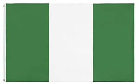 Stormflag Bandera Nigeria 3x5ft/ 90x150cm poliéster 90g, 2 ojales de metal costura doble con ojal