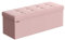 SONGMICS Sitzhocker mit Stauraum, klappbare Sitzbank, 38 x 110 x 38 cm Fußbank, Aufbewahrungsbox, bis 300 kg belastbar, für Wohnzimmer Schlafzimmer Flur, pastellrosa LSF077R11