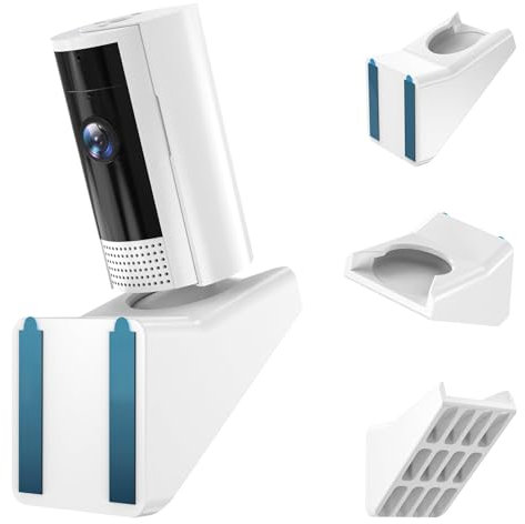 MSAFF Window Mount for Ring Indoor Cam (2nd Gen/1st Gen) - Specifically Designed for Official Use, 20 Degree Tilt Down, Enhances Front Yard and Driveway Monitoring - White