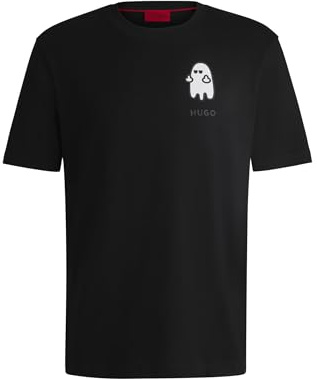 HUGO Mens Dicatiko Horror-Inspired Print Cotton T-Shirt