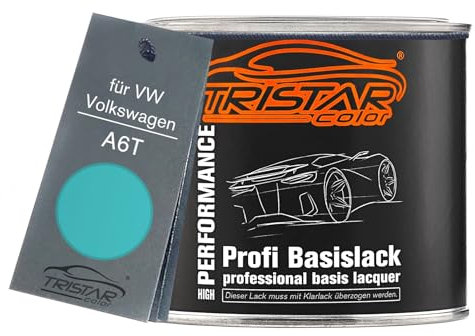 TRISTARcolor Autolack Dose spritzfertig für VW/Volkswagen A6T Türkis Basislack 0,5L