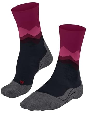 FALKE Damen TK2 Crest Wandersocken mittelstarke Polsterung antiblasen | Hoher Komfort im Mittelgebirge