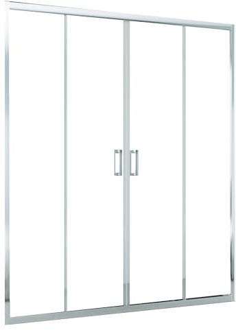 Porte de douche chromée anti-calcaire 1 porte coulissante h195 AGATA - 170