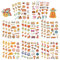FANOST 24 Blatt Groovy Hippie Aufkleber, Retro 70er Boho Daisy Blume Frieden und Liebe Zeichen Schmetterling Gute Vibes Regenbogen Aufkleber für Kinder Teens Wasserflasche Laptop Auto Gitarre Dekor